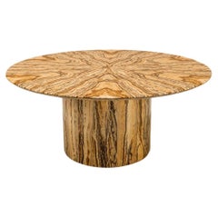 Round Coffee Table In Onyx Marble, Italy 1970s