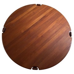 Round coffee table in solid teak by Illum Wikkelsø, Danish design from the 60's.