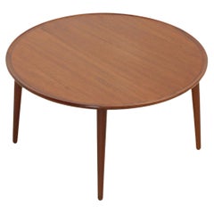 Retro Round Coffee Table in Teak Wood by BC Møbler, Denmark, 1960's