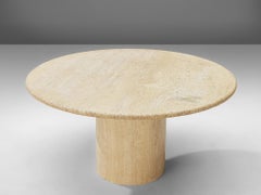Round Coffee Table in Travertine