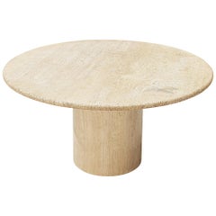 Round Coffee Table in Travertine