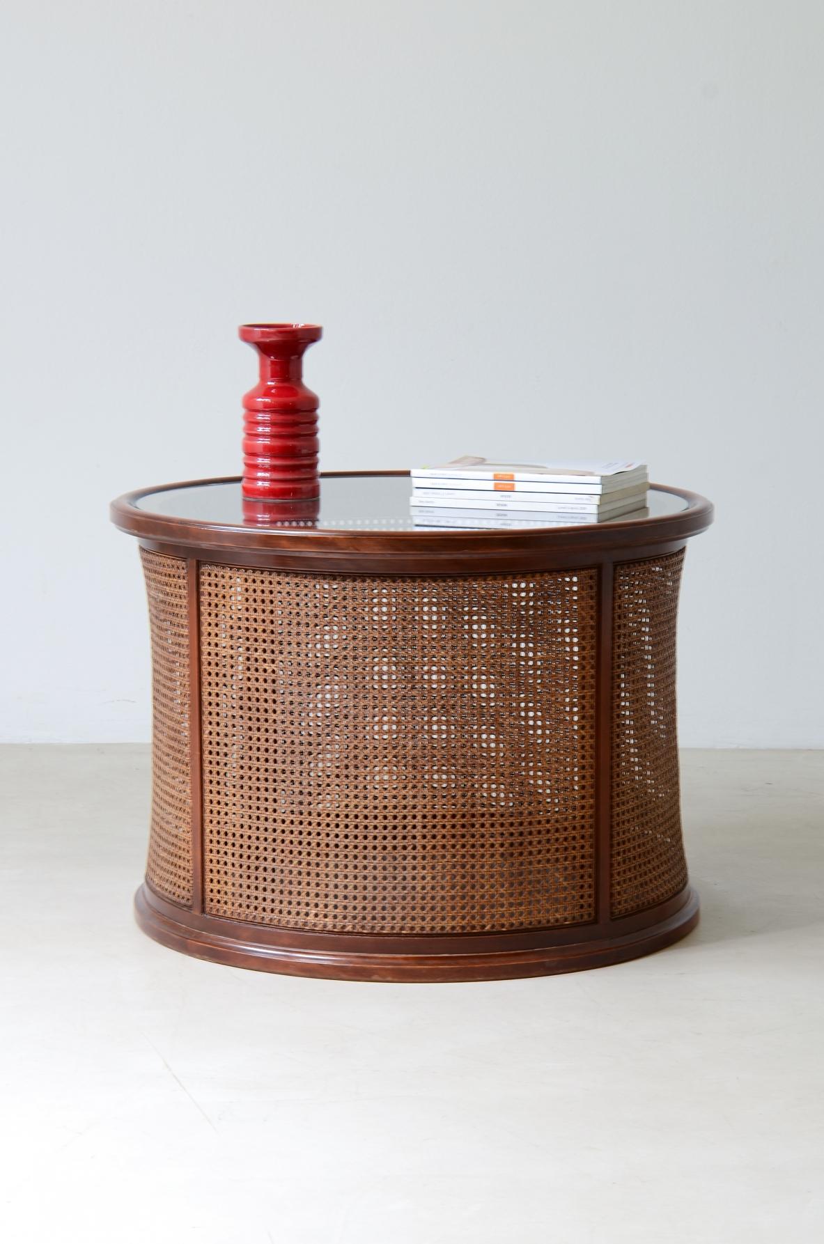 Table basse ronde en bois et Wood Wood Excellent état - En vente à Milano, IT