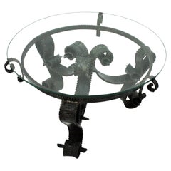Round Coffee Table in Wrought Iron