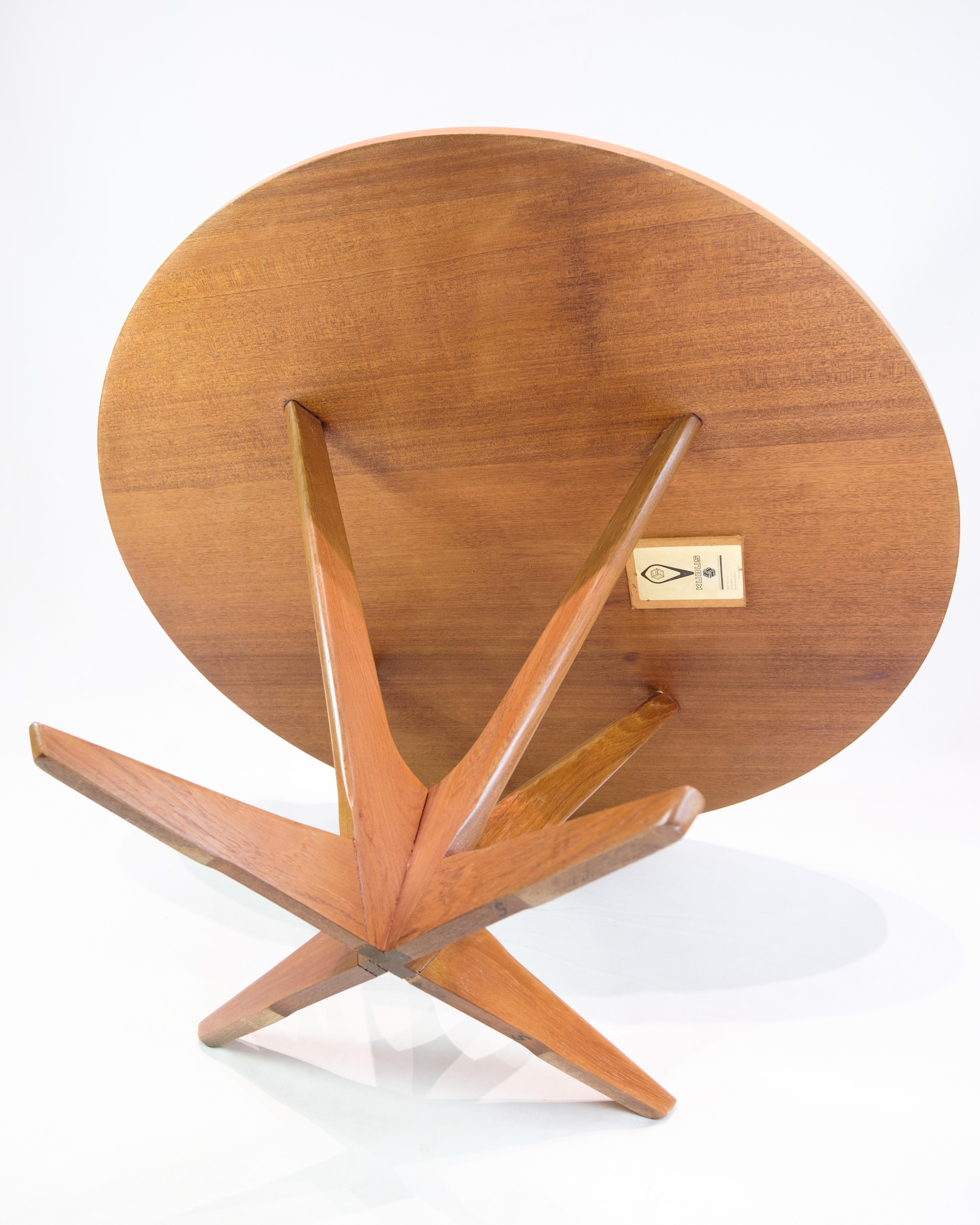 Round Coffee Table Made In Teak By Holger Georg Jensen For Kubus From 1960s For Sale 4