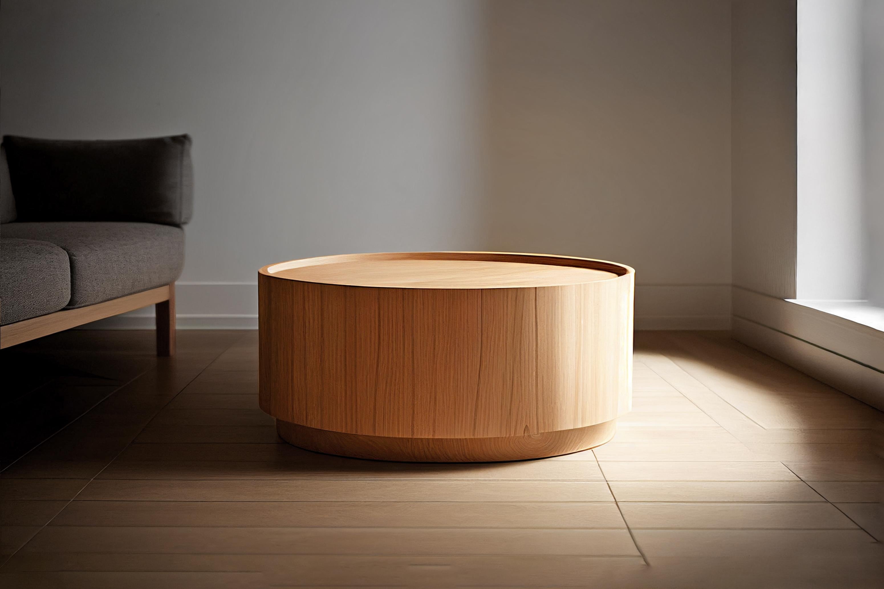 Round Coffee Table Made of Oak Veneer by Nono Furniture In New Condition For Sale In Estado de Mexico CP, Estado de Mexico