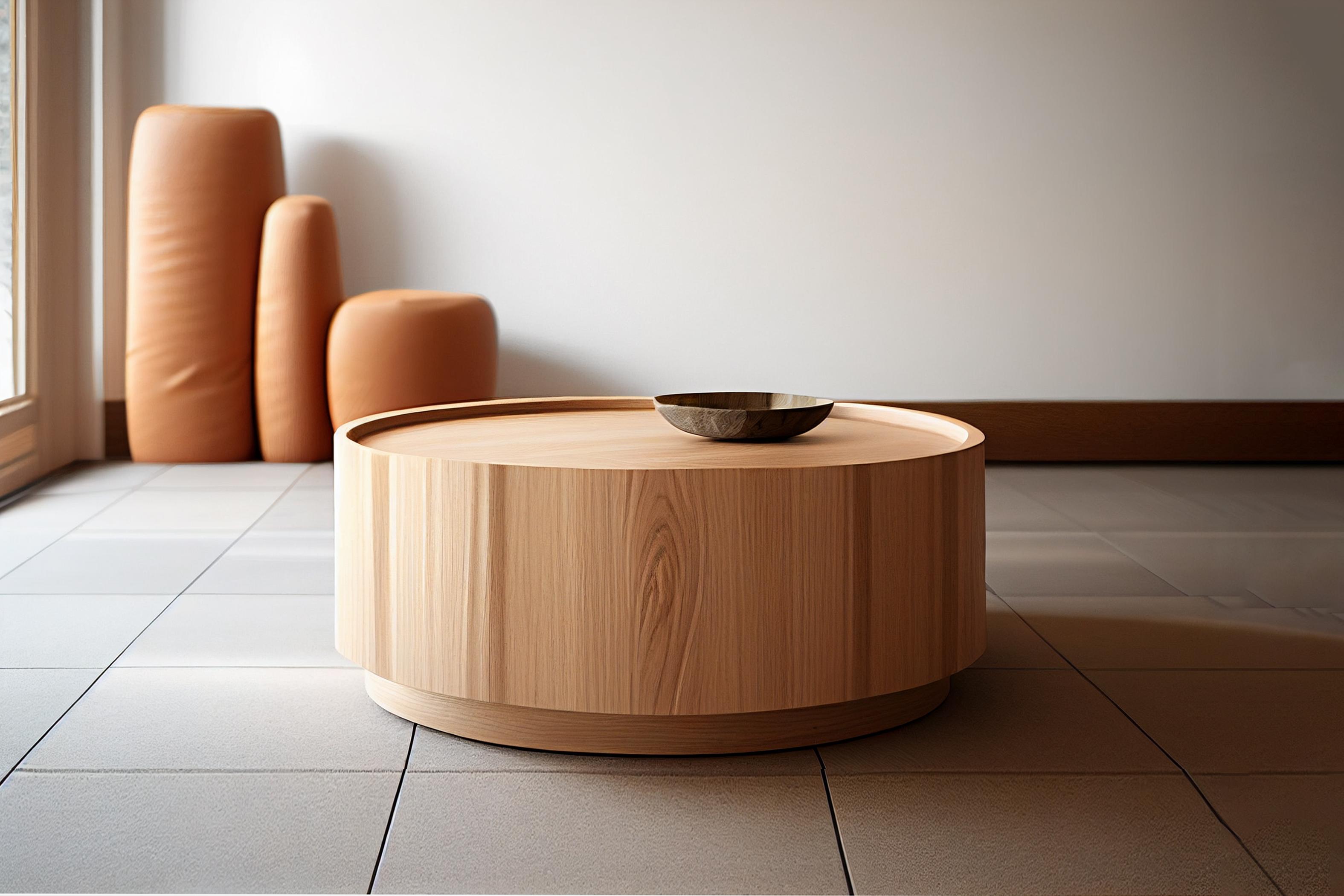 Contemporary Round Coffee Table Made of Oak Veneer by Nono Furniture For Sale