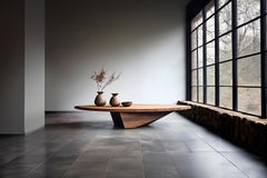 Angular Design Solace 14: Solid Walnut Coffee Table with Heavy Base