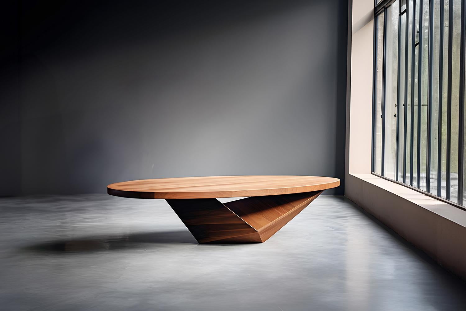 Solace 15: Elegant Solid Wood Coffee Table with Orthogonal Lines In New Condition For Sale In Estado de Mexico CP, Estado de Mexico