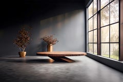 Form Meets Function Solace 22: Solid Walnut Table with Heavy, Elegant Base