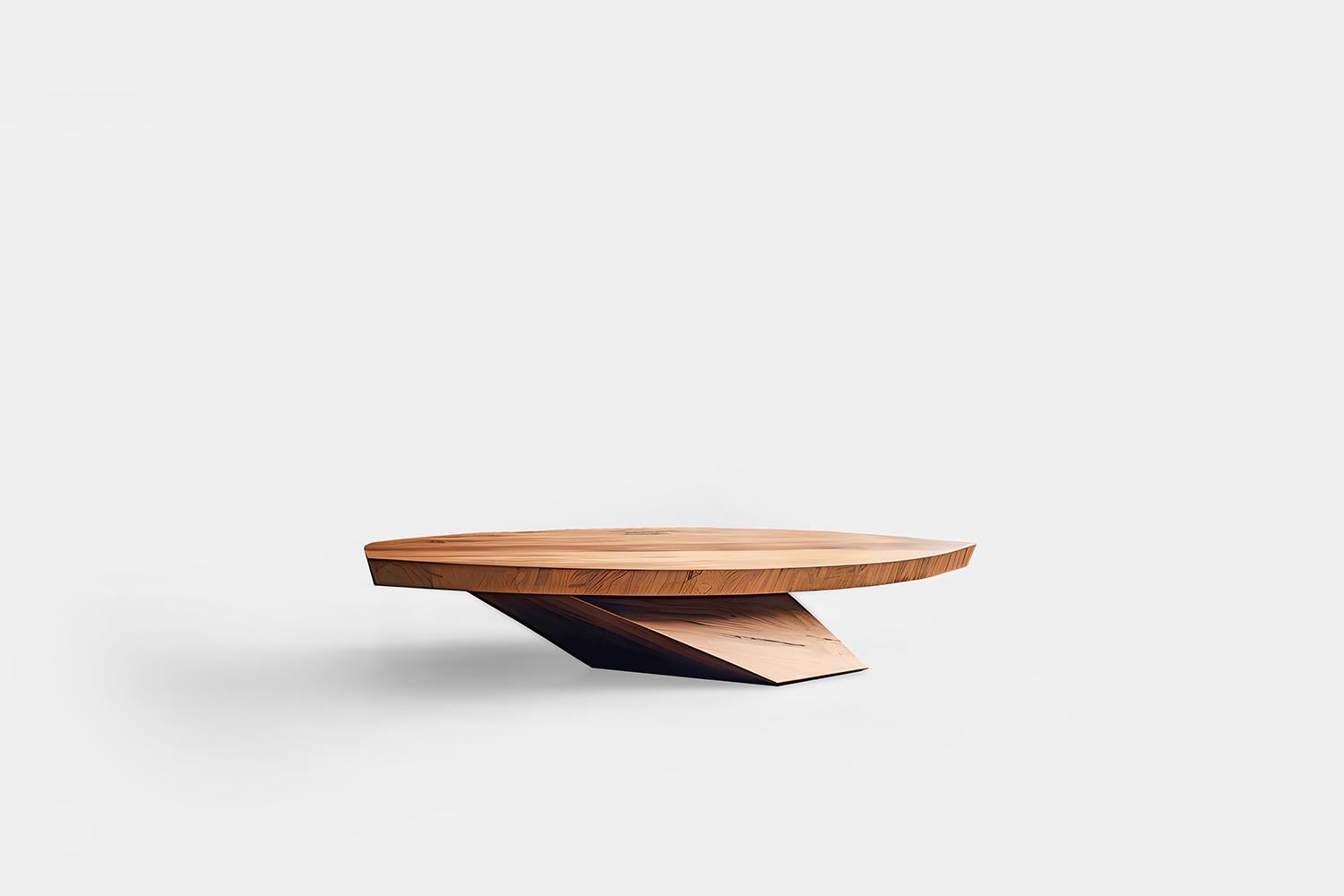 Form Meets Function Solace 22: Solid Walnut Table with Heavy, Elegant Base In New Condition For Sale In Estado de Mexico CP, Estado de Mexico