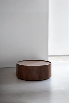 Round Coffee Table Made of Walnut Veneer by Nono Furniture
