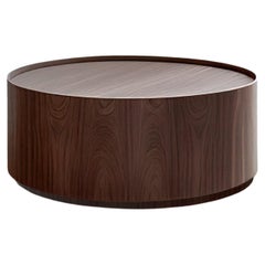 Round Coffee Table Made of Walnut Veneer by Nono Furniture