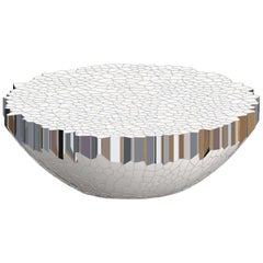Round Coffee Table (MY Collection) Michael Young Polished Stainless Steel Enamel