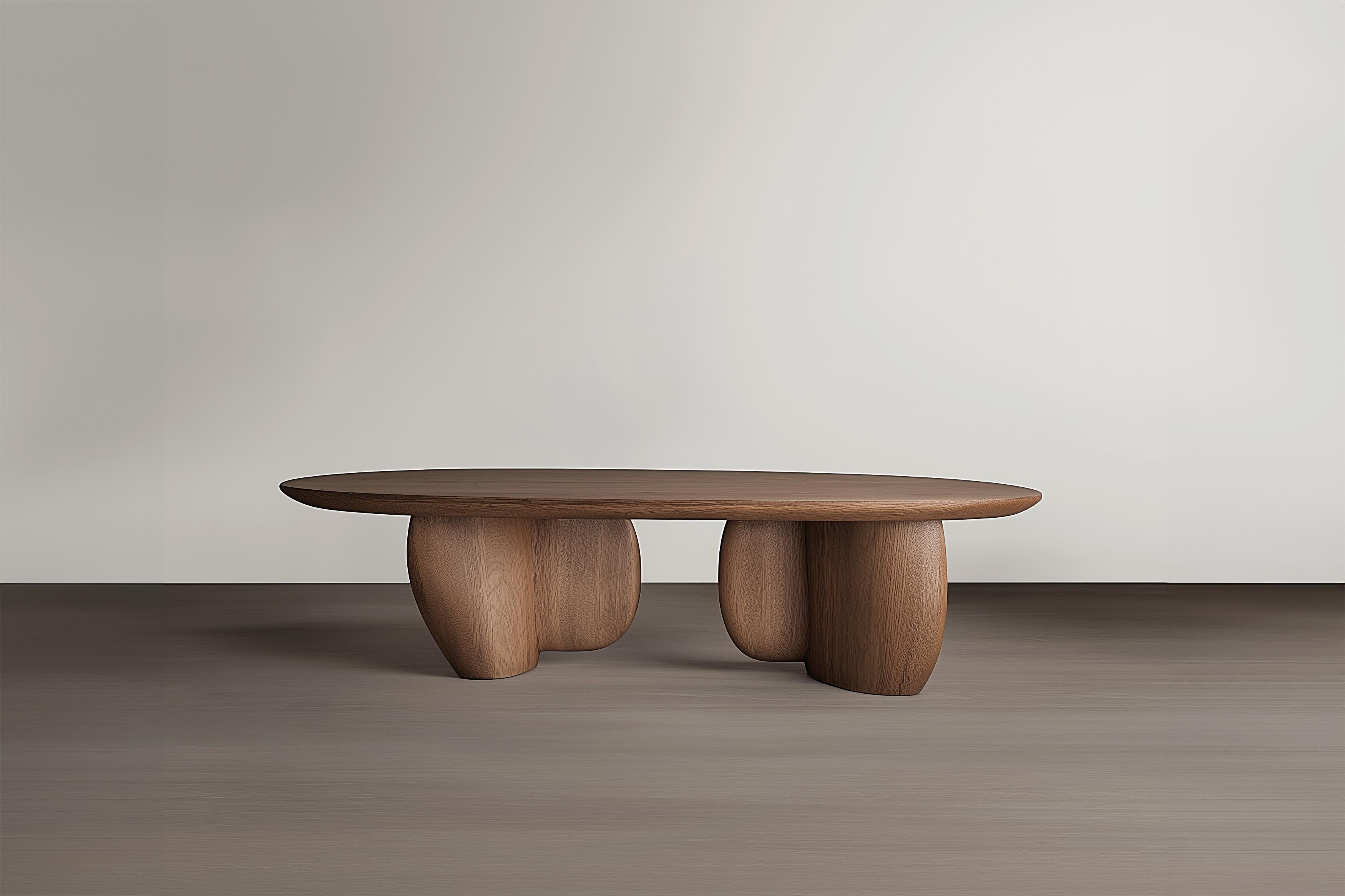 Runder couchtisch Serie 60 - Sereno von Joel Escalona aus massivem holz (Brutalismus) im Angebot