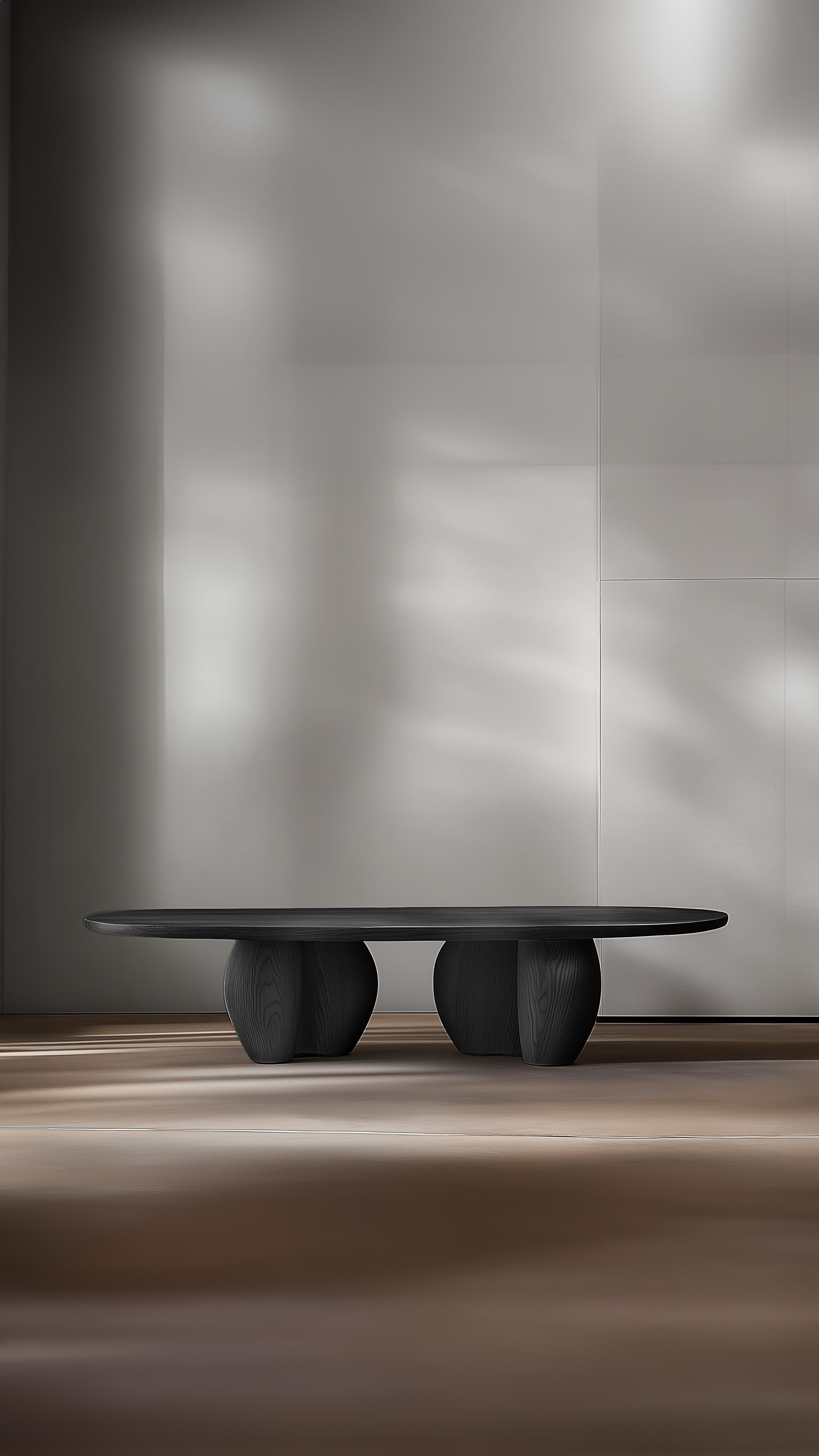 Hardwood Round Coffee Table Serie 90 – Sereno by Joel Escalona for Timeless Interiors For Sale