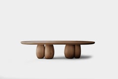 Round Coffee Table Serie 98 – Sereno by Joel Escalona with Sculptural Pebble Leg