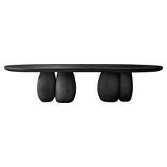 Round Coffee Table Serie 98 – Sereno by Joel Escalona with Sculptural Pebble Leg