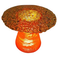 Round Coffee Table – Tea Brown – A Mesmerizing Fusion of Light and Design