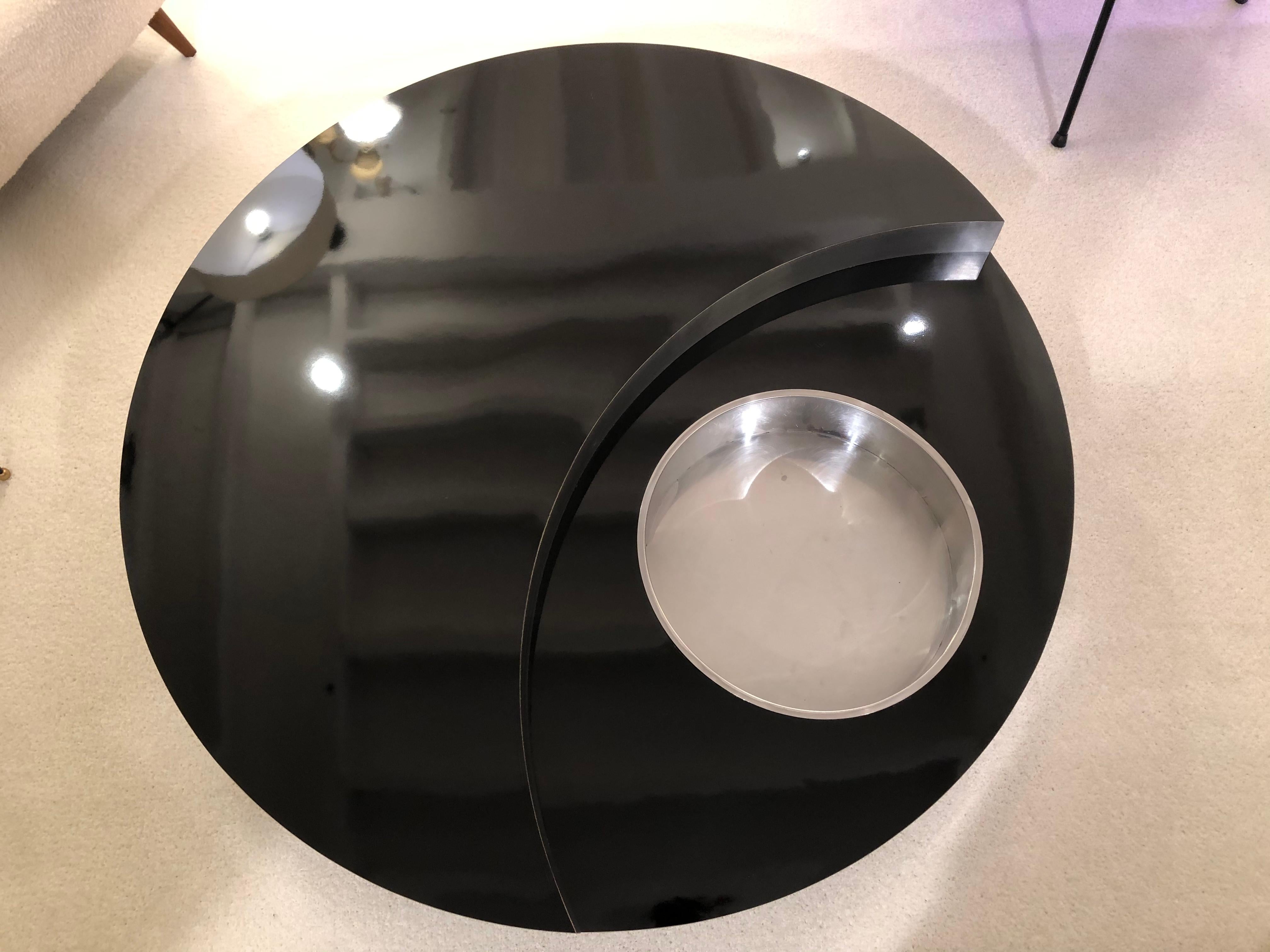 French Round Coffee Table TRG by Willy Rizzo, 1970