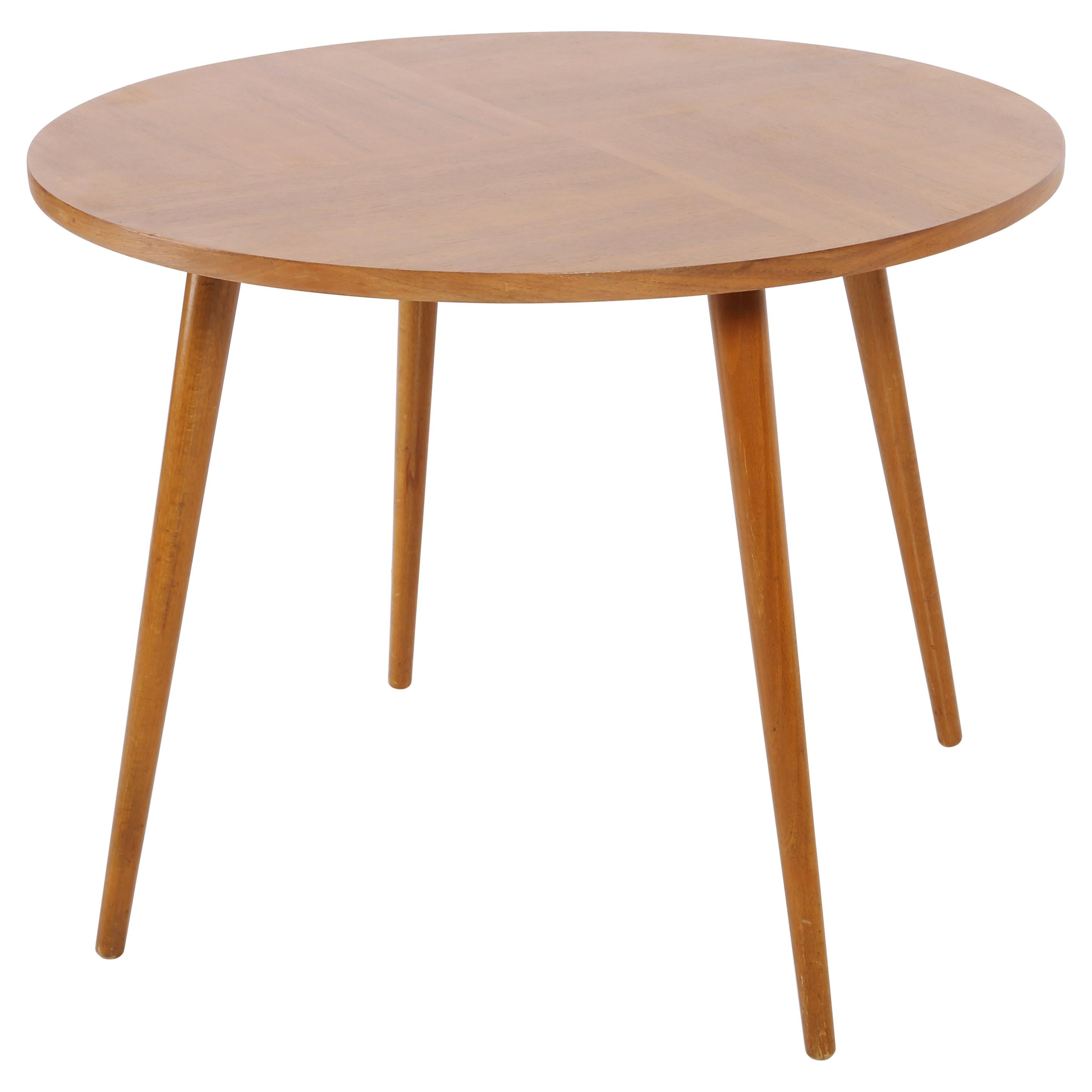 Round Coffee Table, Vintage, Beechwood, Europe, 1960s For Sale