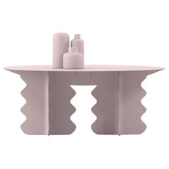 Round Coffee Table Wave Modern Metal Designer Side Table
