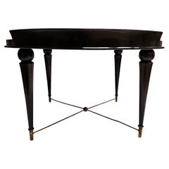 Round Coffee Table with a Mirrored Top, 1950s