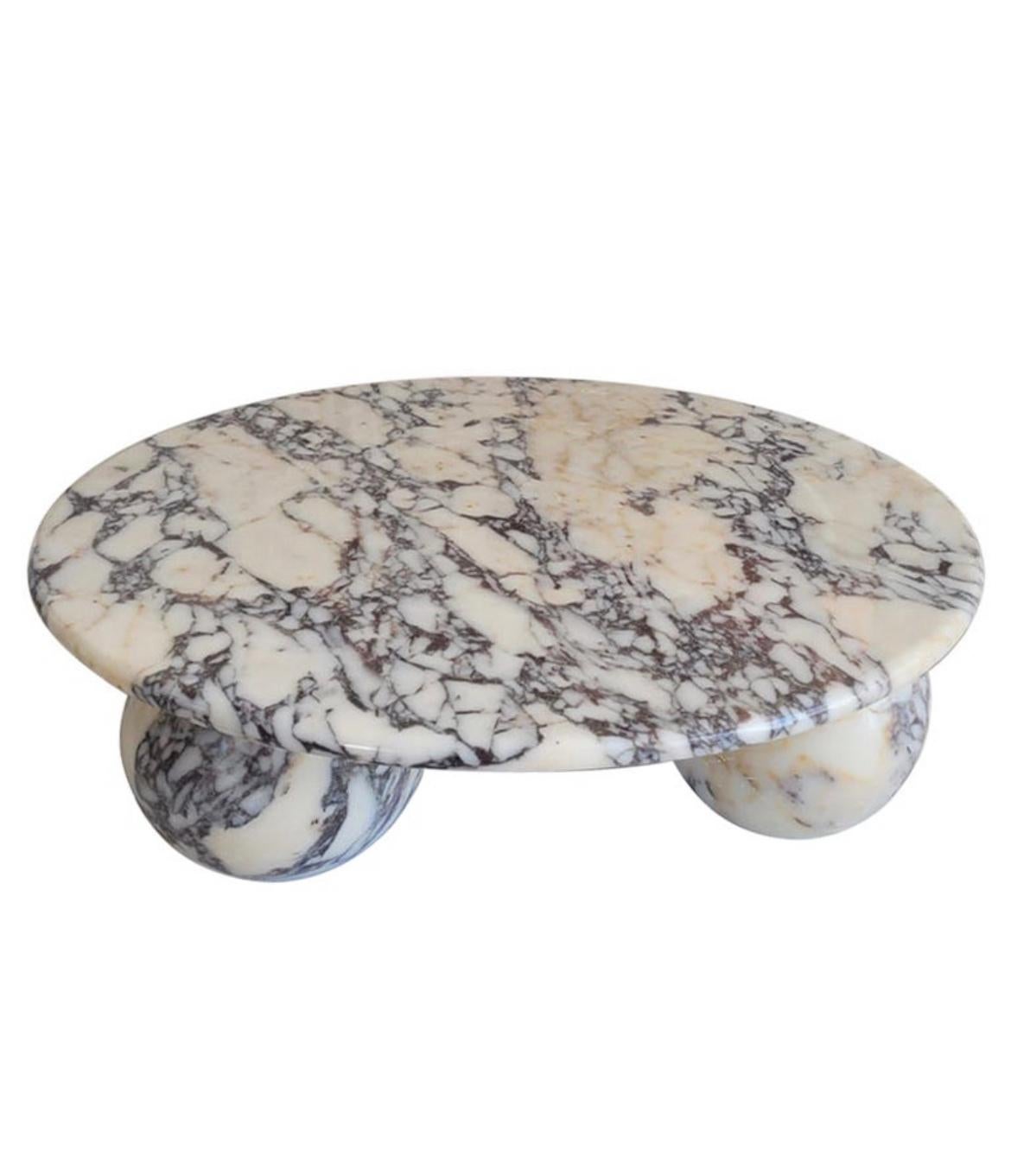 marble coffee table with ball legs