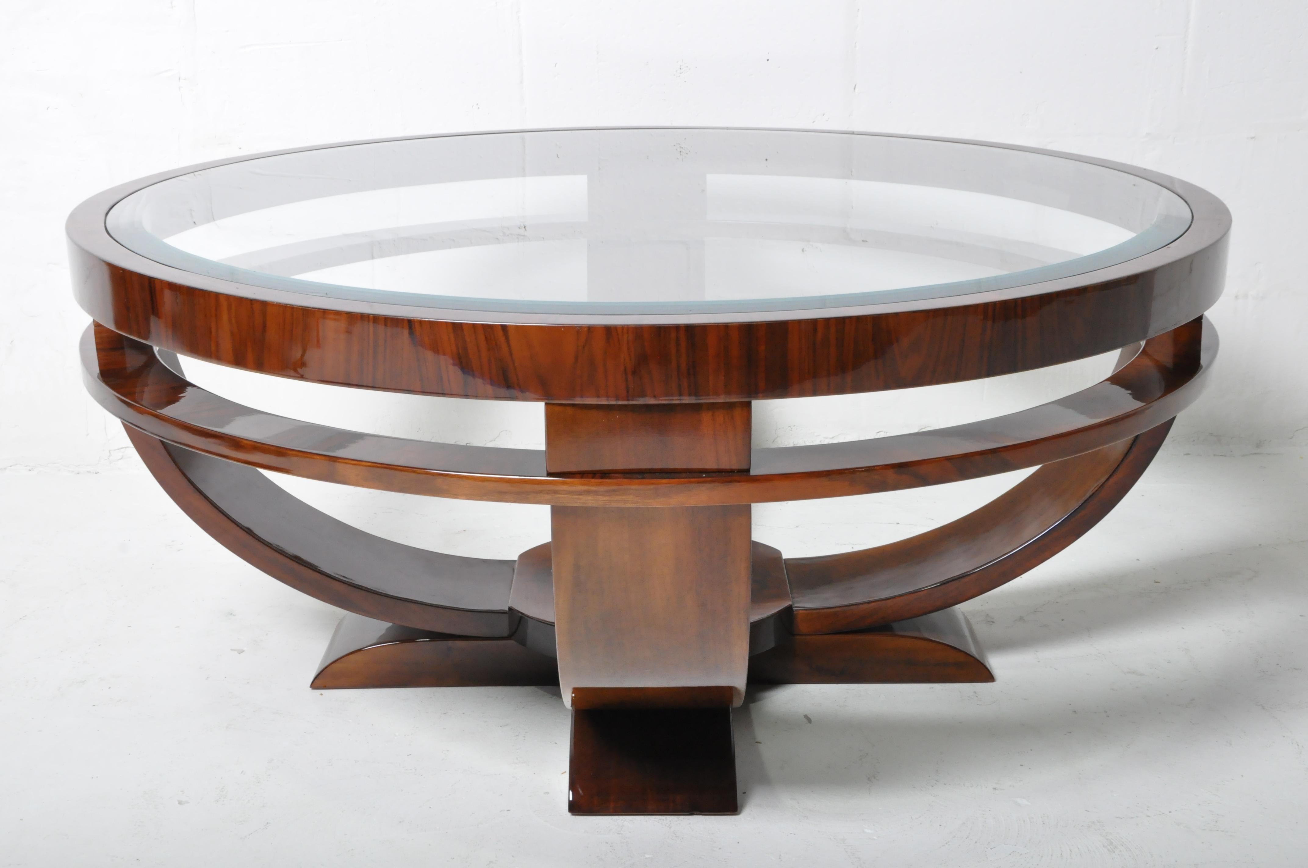 Round Coffee Table with Glass Top 2