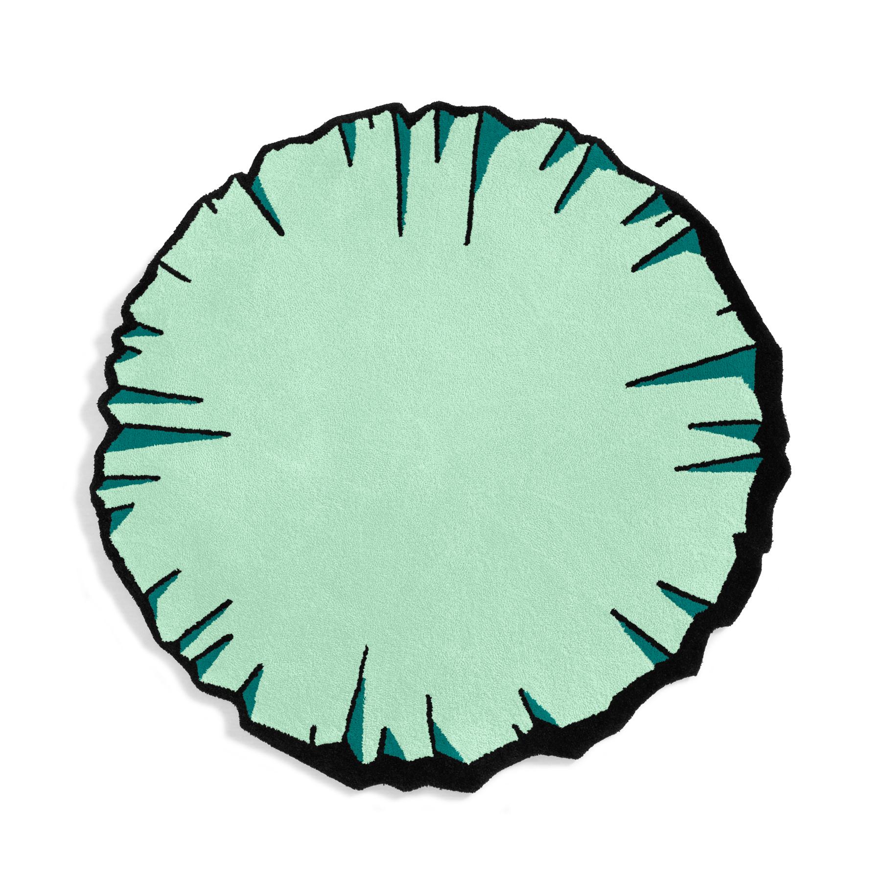 Round Colorful Crumpled Rug from Graffiti Collection by Paulo Kobylka, Medium For Sale 3