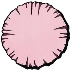 Round Colorful Crumpled Rug from Graffiti Collection by Paulo Kobylka, Medium