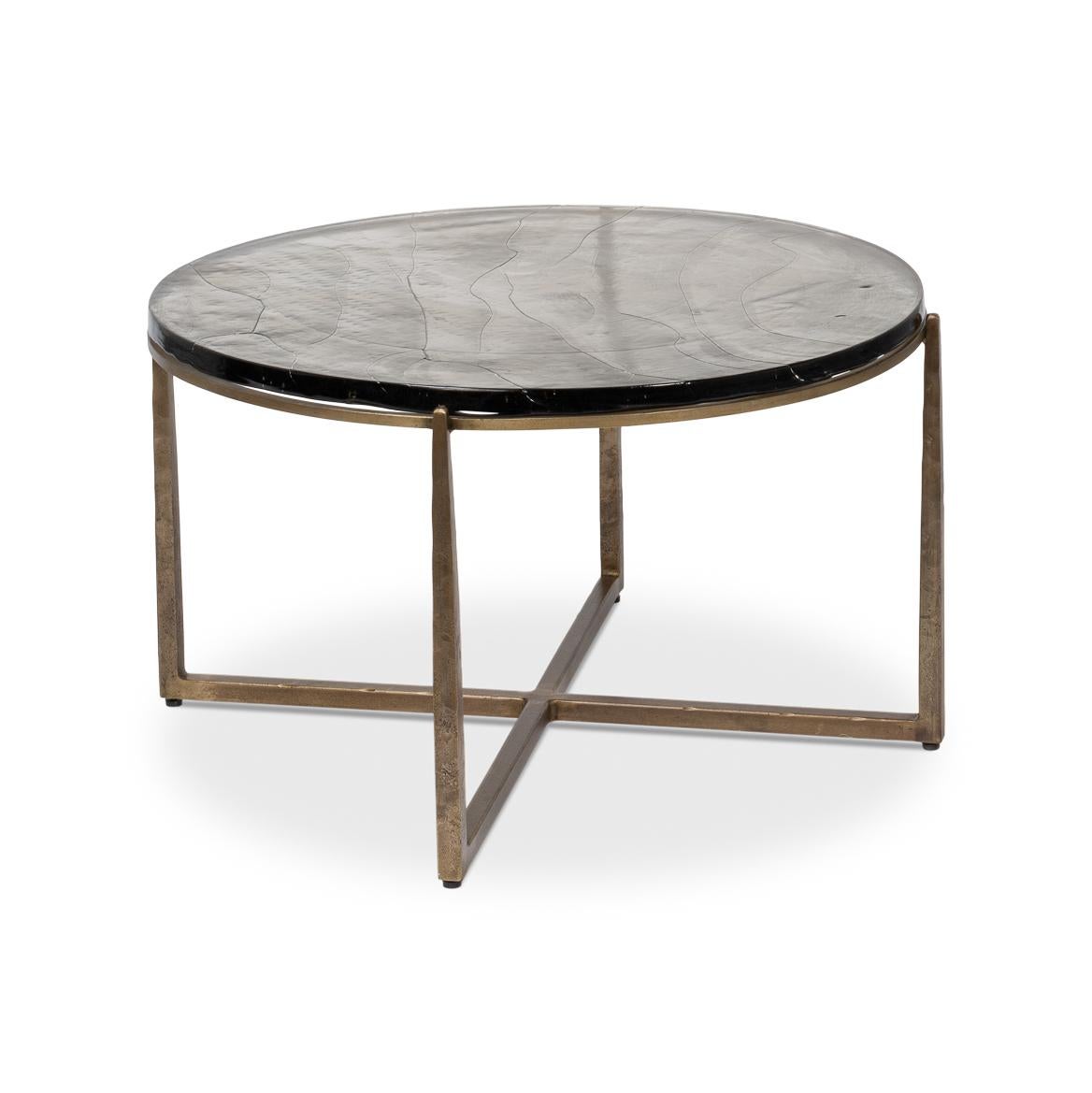 Mesa de centro contemporánea redonda Moderno en venta