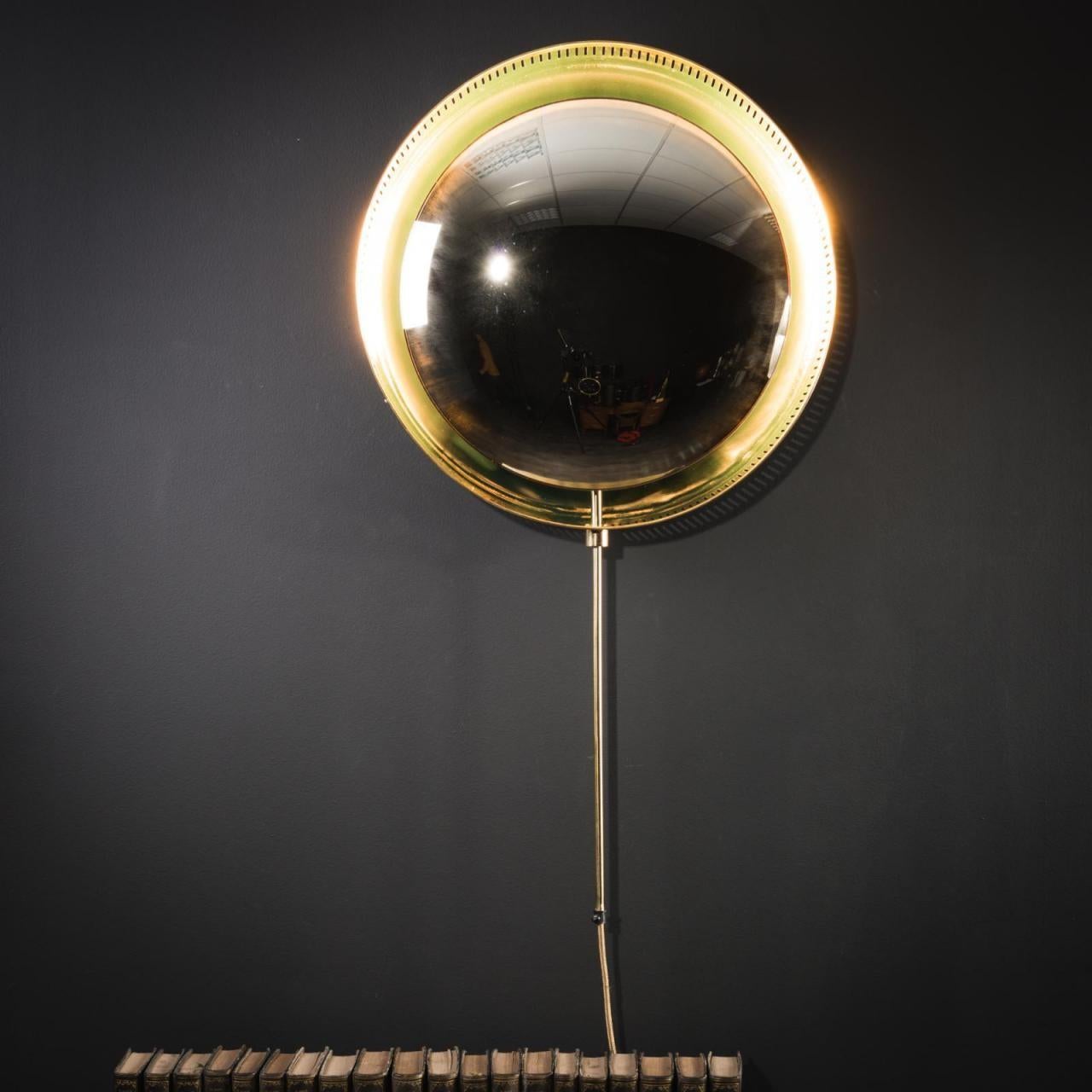 French Round Convex and Backlit Mirror