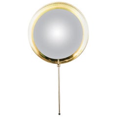 Round Convex and Backlit Mirror