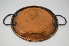 Round Copper Plate w/Handles