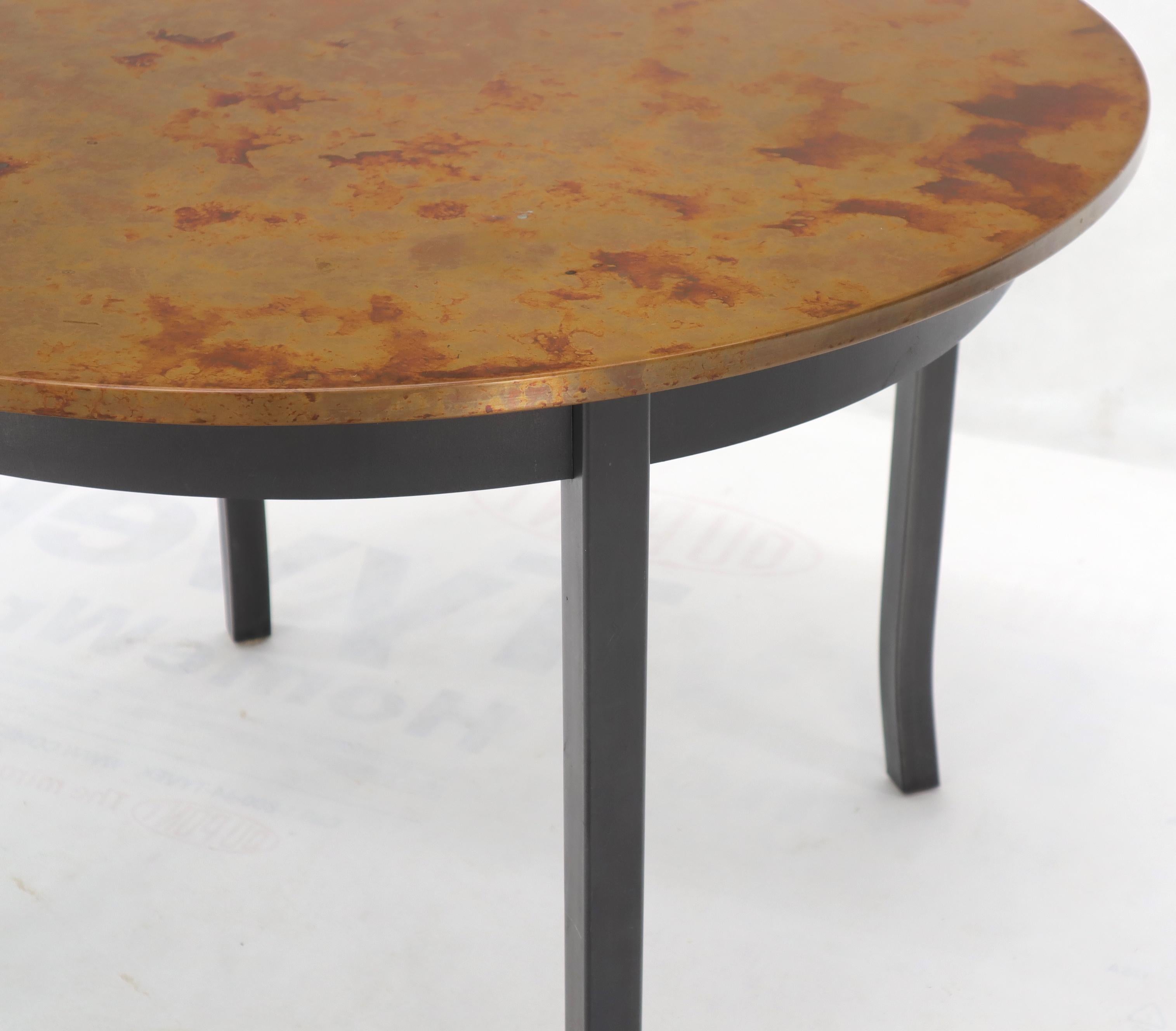 round copper table