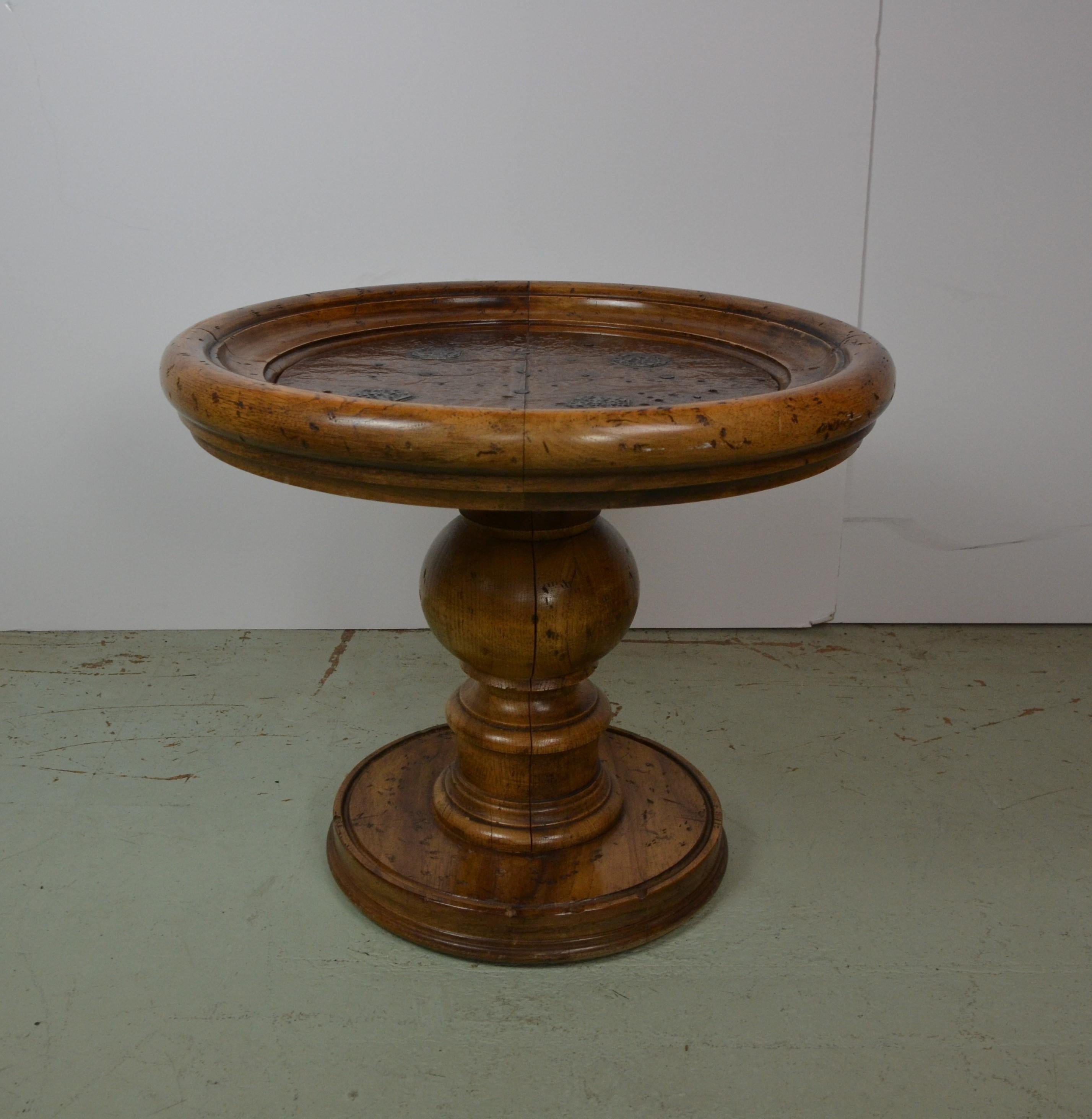 American Round Copper Topped End /Side Table