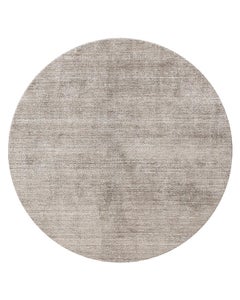 Artisan Greige Cord Pure 300 Round Rug in Hand-loomed Bamboo Silk by Mohebban