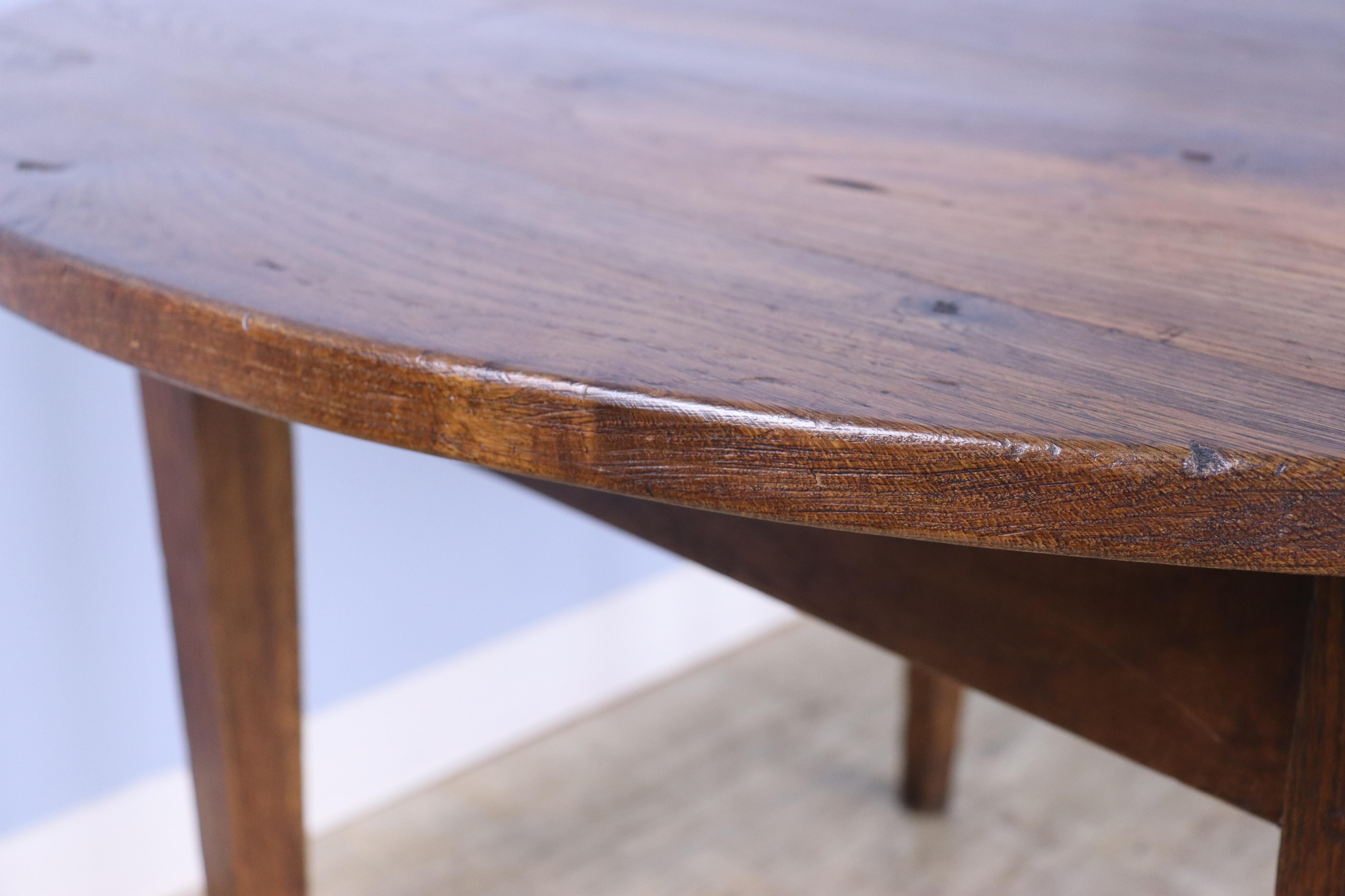 Round Country Oak Occasional Table For Sale 2
