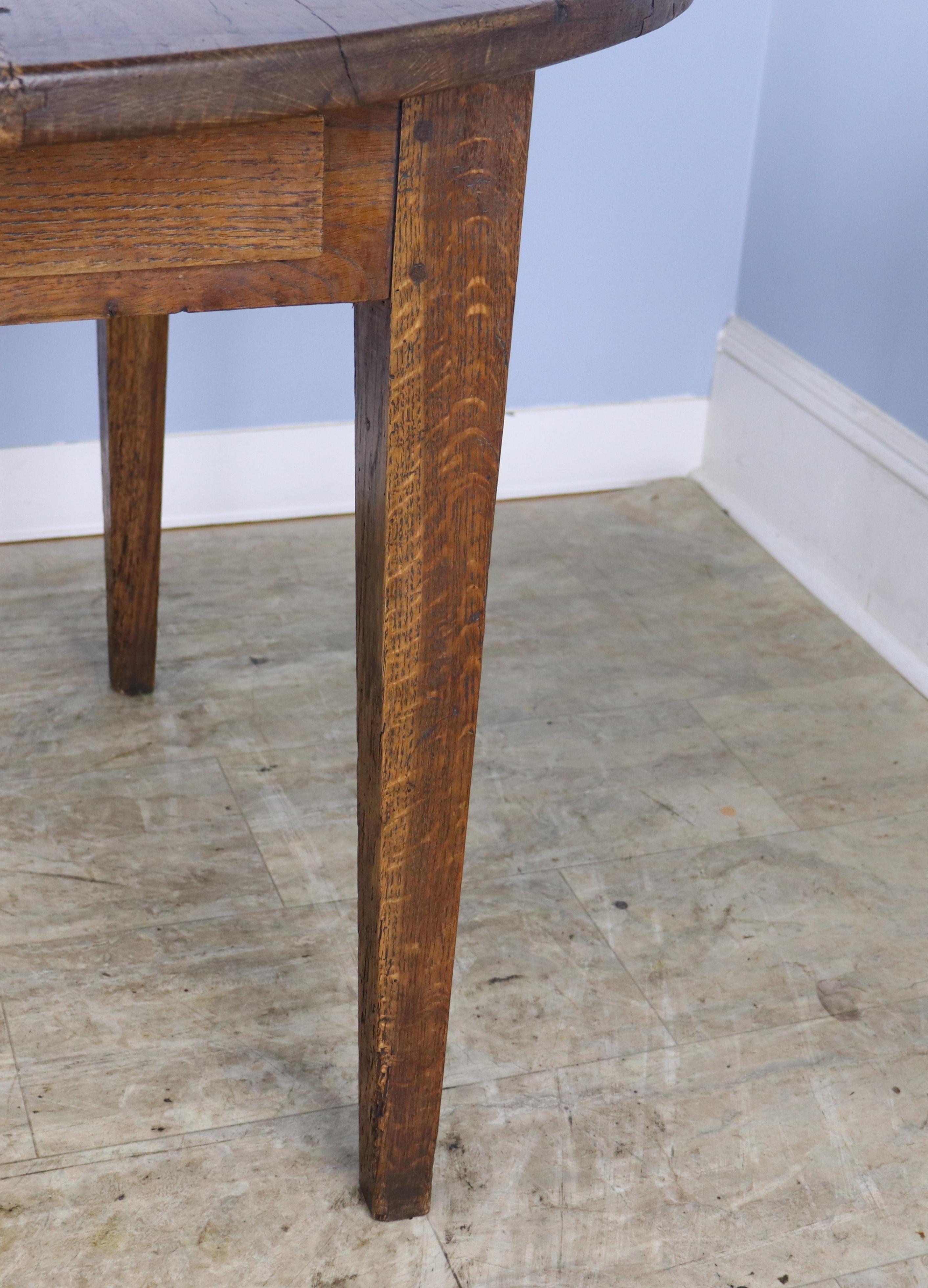 Round Country Oak Occasional Table For Sale 3