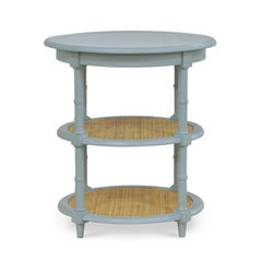 Round Country Painted End Table