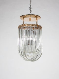 Round Crystal Curved Glass Chandelier, Pendant