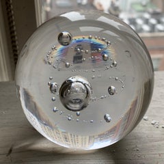 Crystal Bubble Globe Paperweight
