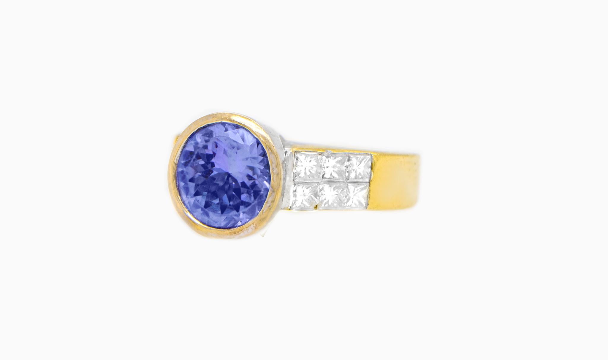 Handmade Sterling Silver 925 Ring With Tanzanite, Opal & Sapphire – 2ctw – Art Deco Style (Choose Size)
