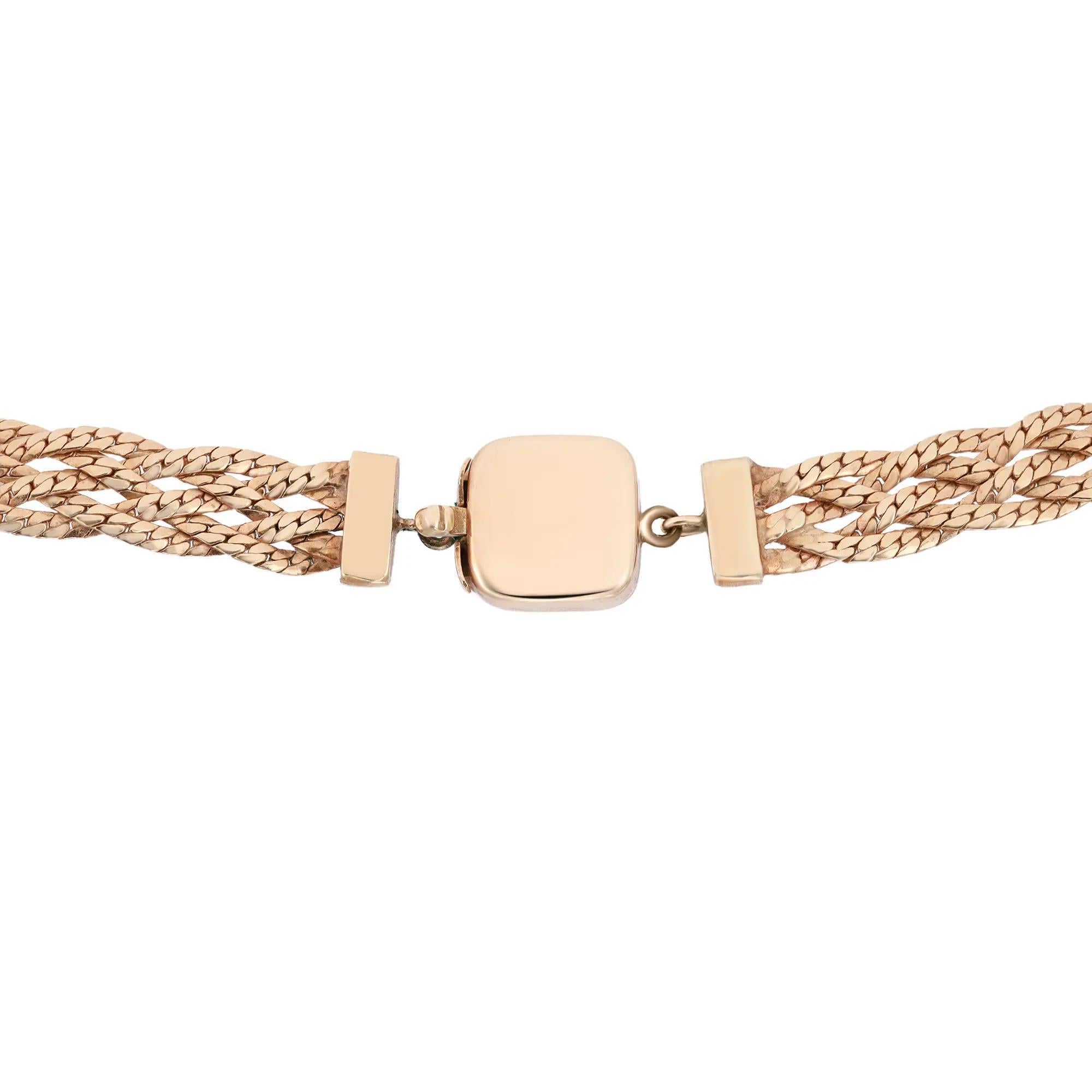 Collana con frange di ametista taglio rotondo in oro giallo 14K In condizioni ottime in vendita a New York, NY
