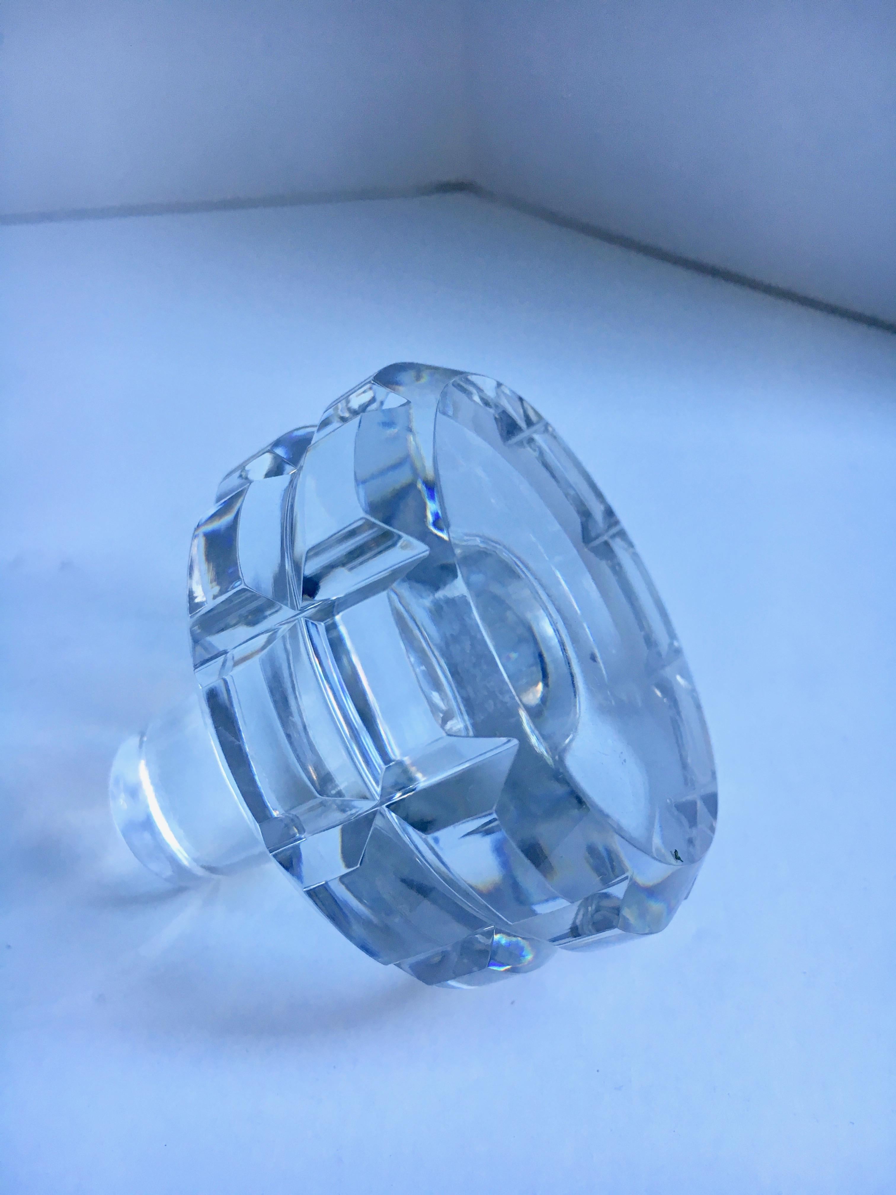 20th Century Round Cut Crystal Decanter