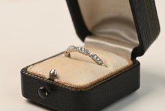 Diamond White Gold Band. 0.20ct Round Brilliant Cut Diamond Half Eternity Band