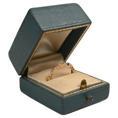 Half Eternity Diamond 14K Yellow Gold Band. Round Diamond Wedding Band 2.1mm