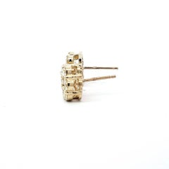 Round-cut Diamond Cluster Stud Earrings Set