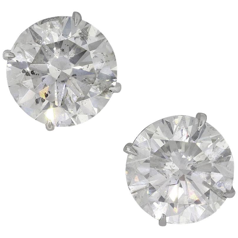 Round Cut Diamond Earring Studs