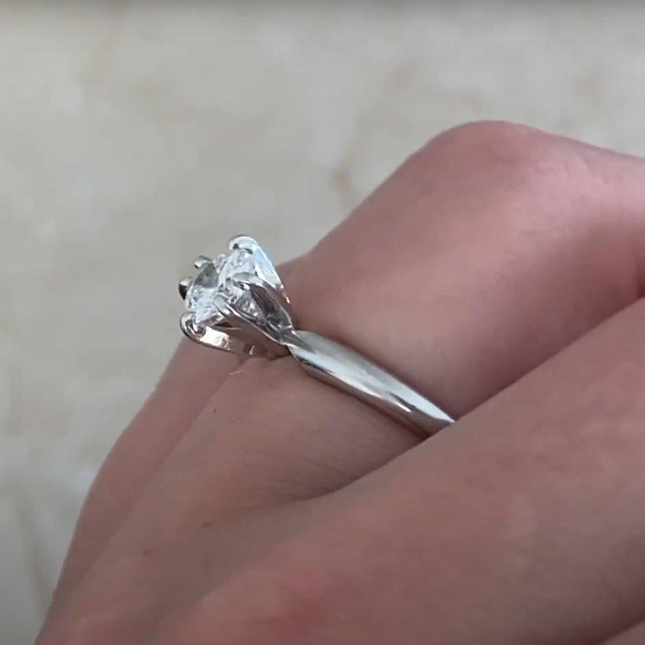 De las mujeres Anillo de compromiso de diamantes talla redonda (aprox. 0,5 quilates), color H, platino en venta